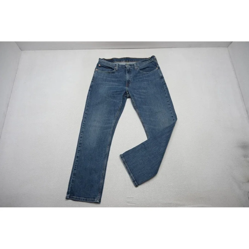 Levi's 559 Relaxed Straight Fit Stretch Rugged Blue Denim Jeans Mens Sz‎ 34 x 30